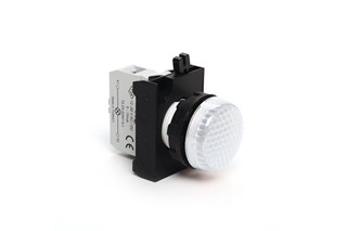 CP Serisi Plastik LED'li 12-30V AC/DC Beyaz 22 mm Sinyal